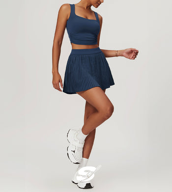 Jupe-short doublée à poche intégrée