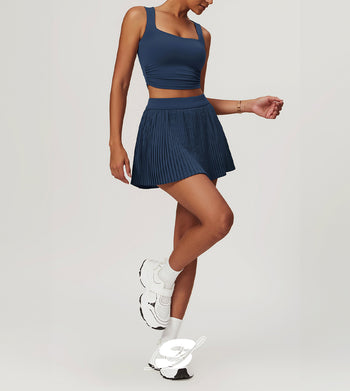 Jupe-short doublée à poche intégrée